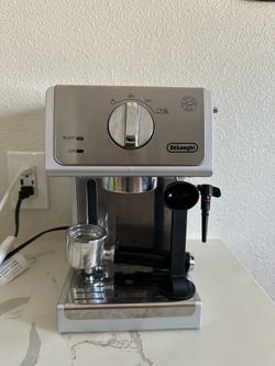 espresso machine, grinder, milk frother