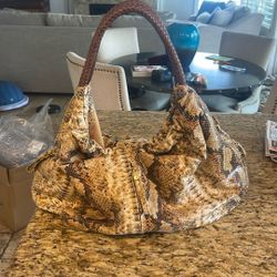 Leather Snake Print Purse-Reduced