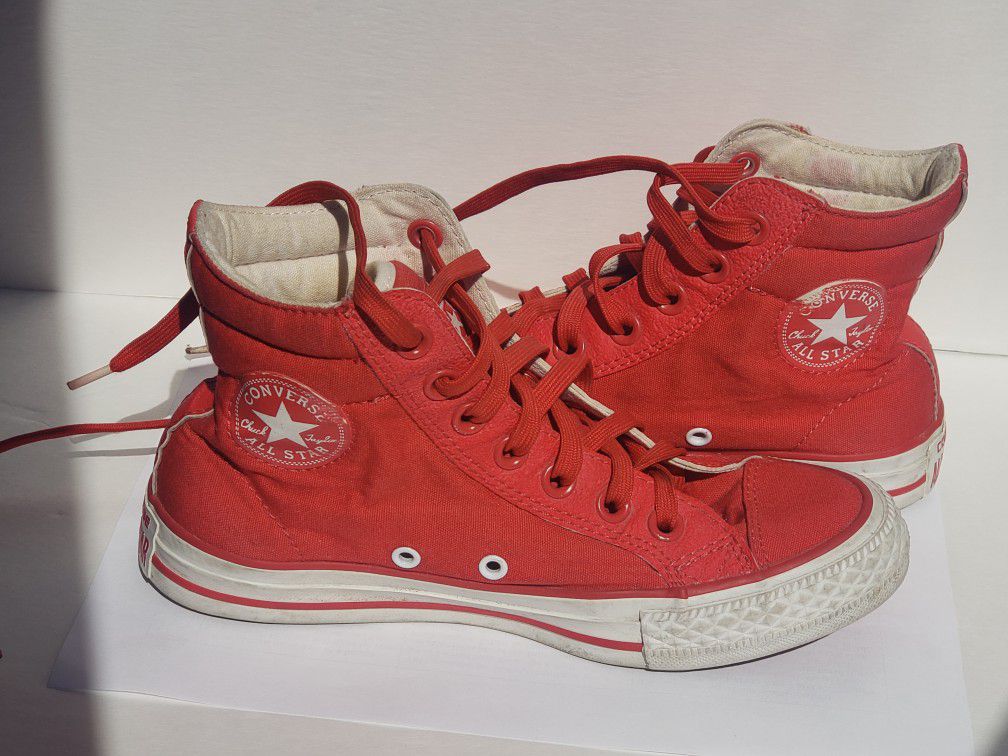 Red Converse Shoes Womens Size 5