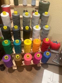 Spools of sewing threads