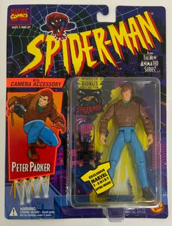 Spider-man Animated Series Peter Parker Action Figure 1994 Marvel Toybiz MOC New