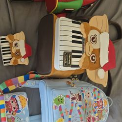 3 Loungefly Backpacks w/matching wallets