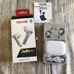 Maxell Jelleez True Wireless Earbuds, White