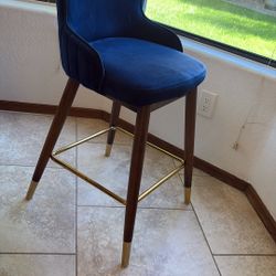 Blue Velvet Stools