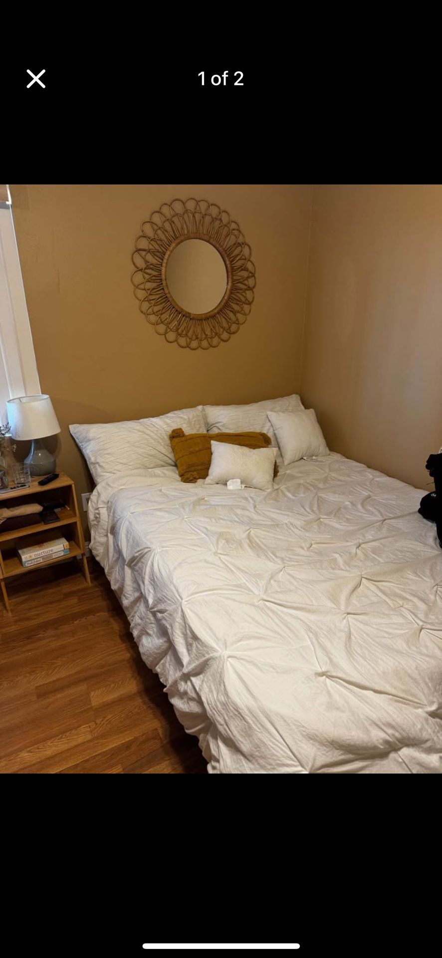 Queen Bed with metal frame