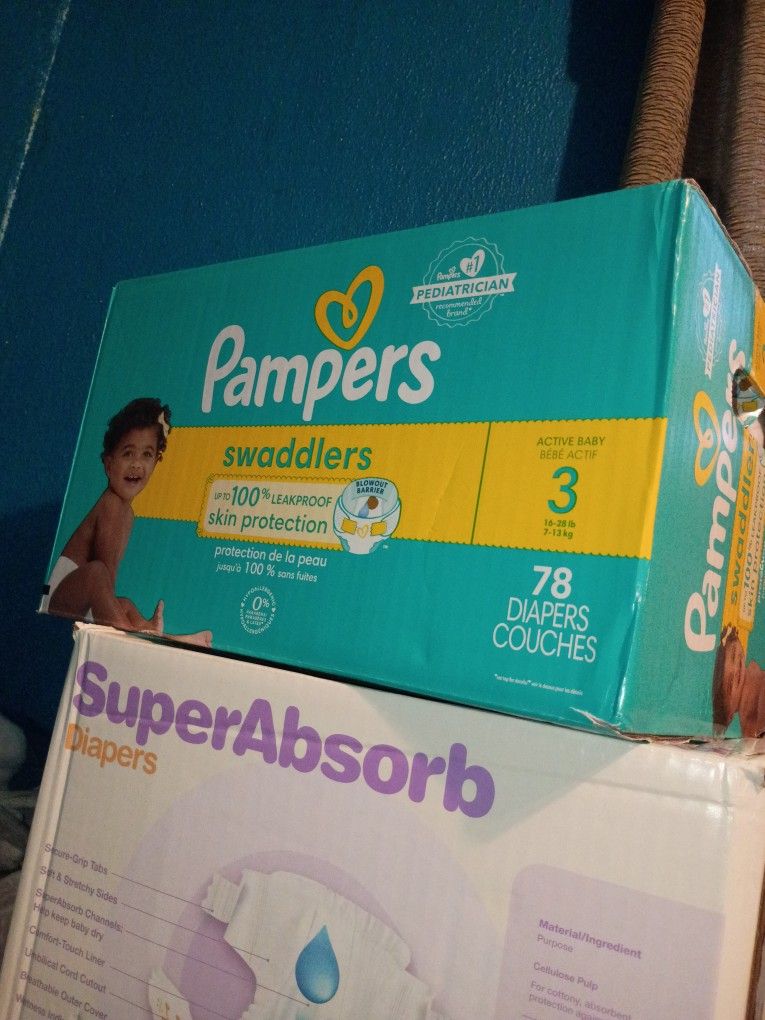 SIZE 3 DIAPERS (78 COUNT)