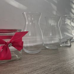Clear Glass Flower Vases