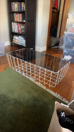 Glass coffee table