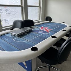 Custom Houston Sports Poker Table With 10 Chairs  $1000 OBO 