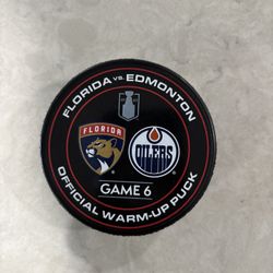 Florida panthers Warm Up Puck Game 6 Stanley Cup Finals