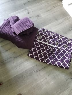 Purple Quilt Bedding and Purple Curtains