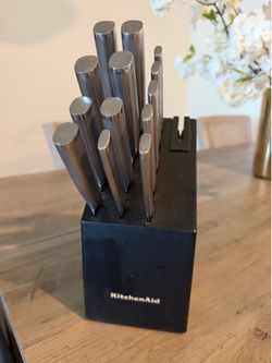 Set of silver knives