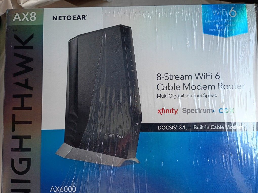 Cable Modem Router - DOCSIS 3.1 WiFi 6 - Fast, Powerful, Excellent Condition!
