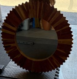Wood mirror