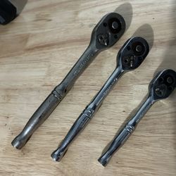 Crescent 3 Pc Ratchet Set, 1/4, 1/2, 3/8