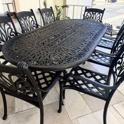 9pc New Darlee Elizabeth Outdoor Patio Dining Table Set