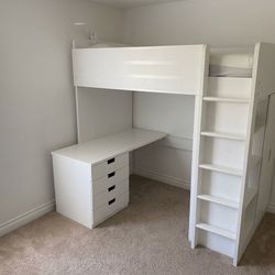 $700 | Full Bedroom Set | Loft Bed, Desk, Closet + 6-drawer Dresser + Dresser Closet