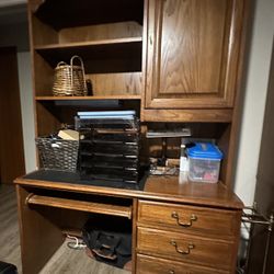 Desk office  suite oak 6 piece