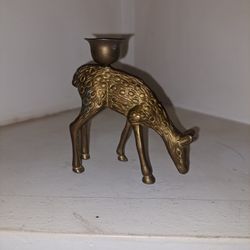 Solid Brass Deer Figurr Insence Burner Holder