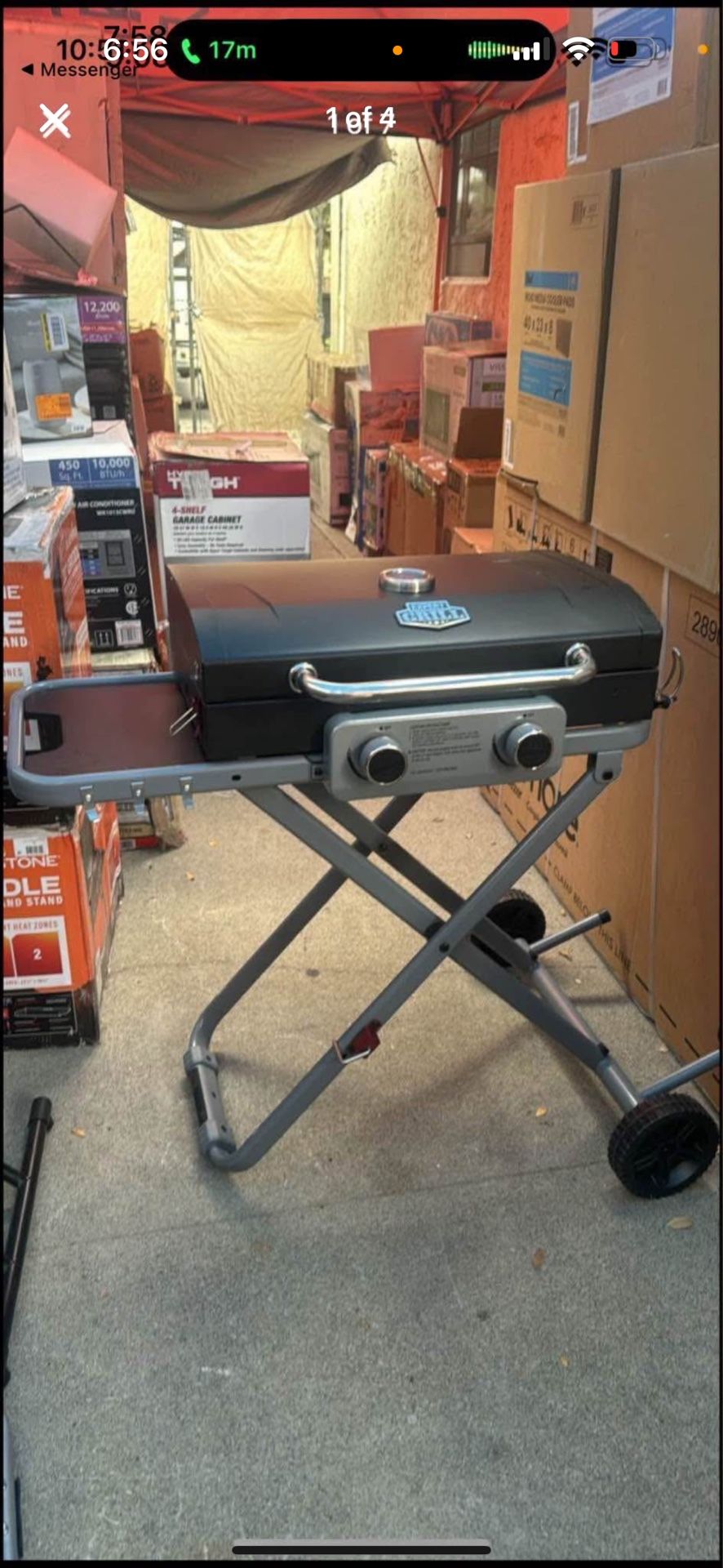 Expert Grill 2-Burner Black Propane Gas Grill with Folding Legs, New