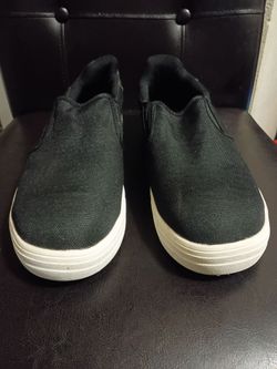 BRAHMA Nathan MENS STEEL TOE OIL & SLIP RESISTANT SLIP ON SHOES SIZE 8 BLACK