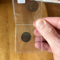 X2 Indian Head Pennies 1881 & 1896