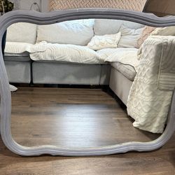 Gray Big Size Mirror. Dimensions Are 32W, X 40L