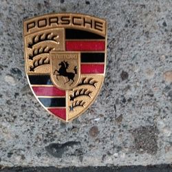 Porsche Crest Hood Emblem Oem 