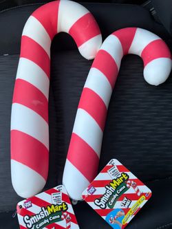 SmushMart Squishy Candy Cane Toys – Set of 2