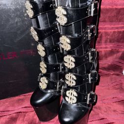 High Heel Exotic Boots 