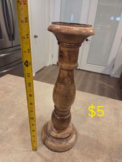 Wooden candle holder