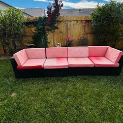 Black wicker 4 piece set OBO