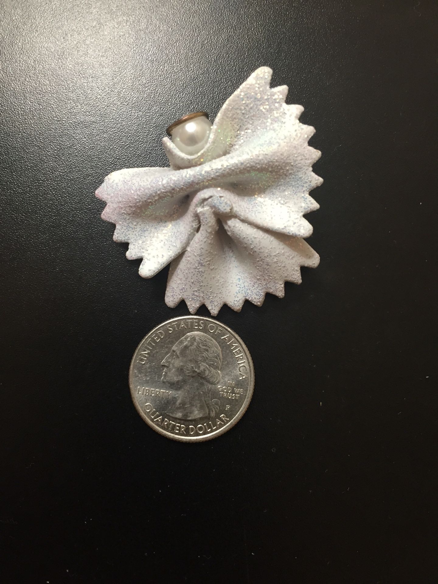 Faux Pearl Angel Pin