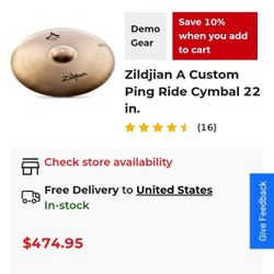 Zildjian-A- Ride Cymbal/ 🥁 Drums