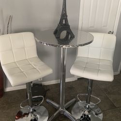 Brand New Pub Table Set / Bar Table Set / 1 Table + 2 Adjustable Bar Stools / New In Box / Price Is Firm (pick Up Only)