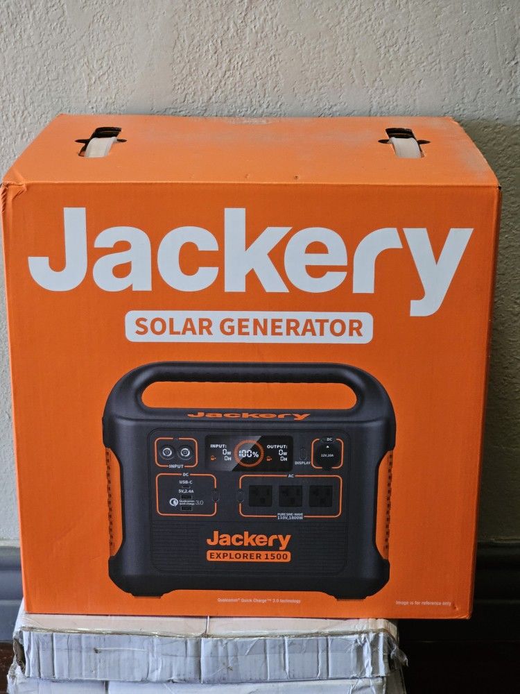 Jackery 1800-Watt Continuous/3600W Peak Output Power Station Explorer 1500 Push Button Start Battery Generator for Outdoors
Brand New Cash Or Zelle