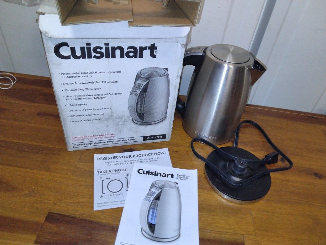Cusinart Perfectemp Chorldess Programmable Kettle CPK-17FR
