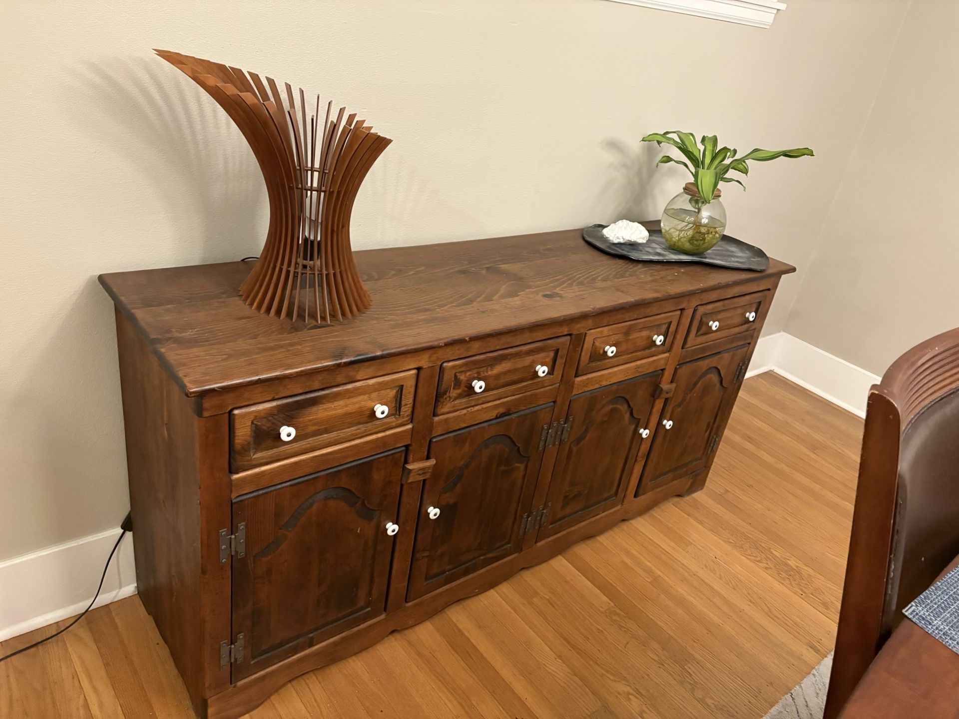 Rustic Solid Wood Sideboard / Buffet Cabinet 