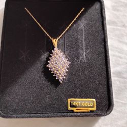 Purple Diamond Necklace