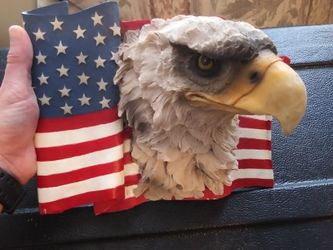 Detailed American flag eagle wall hang