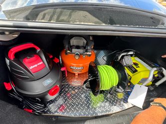 Small Sedan mobile detailing setup skid