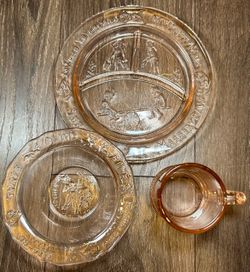 Vintage Mother Goose Nursery Rhyme Dish Set