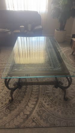 Glass Brass table