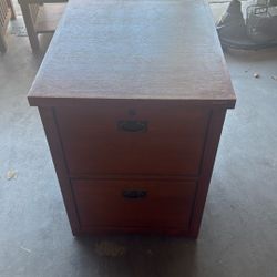 Oak Wood File Cabinet 