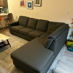 Gray Sectional Couch Sofa With Chaise 