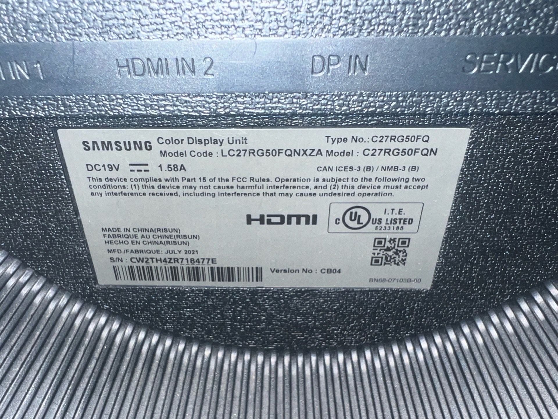 The Samsung 240Hz 27 inch G-Sync