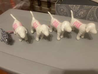 5 Victoria Secret Pink Stuff Animal Dogs 