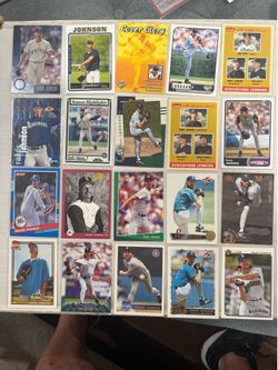 Randy Johnson Diamondbacks, Mariners, New York Baseball Card Collection. 3 for $1