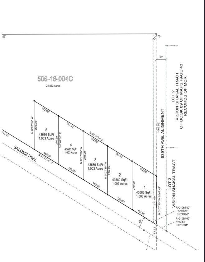 1 Acre 539th and Salome Highway 4 minutes from freeway $650 down-payment $650 monthly payments No credit Check