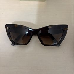 Tom Ford Women’s Rectangular Tortoise Sunglasses